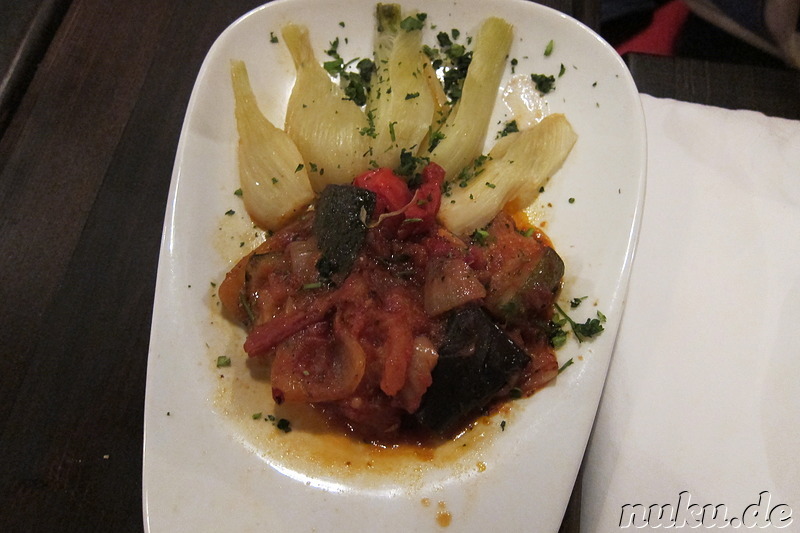 Ratatouille im L'Escalinada in Nizza, Frankreich