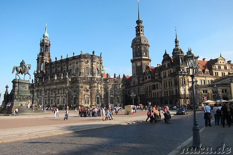 Residenzschloss und Hofkirche in Dresden, Sachsen