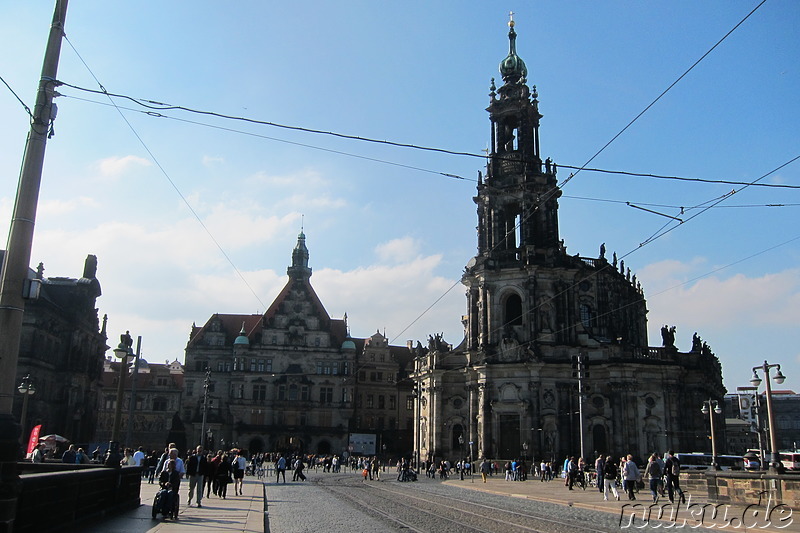 Residenzschloss und Hofkirche in Dresden, Sachsen