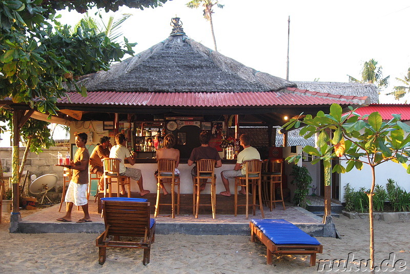 Restaurant der Nusa Indah Bungalows auf Nusa Lembongan, Indonesien