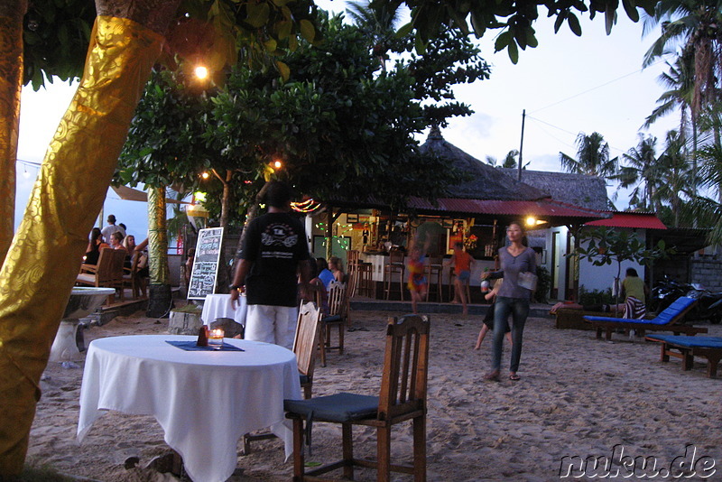 Restaurant der Nusa Indah Bungalows auf Nusa Lembongan, Indonesien