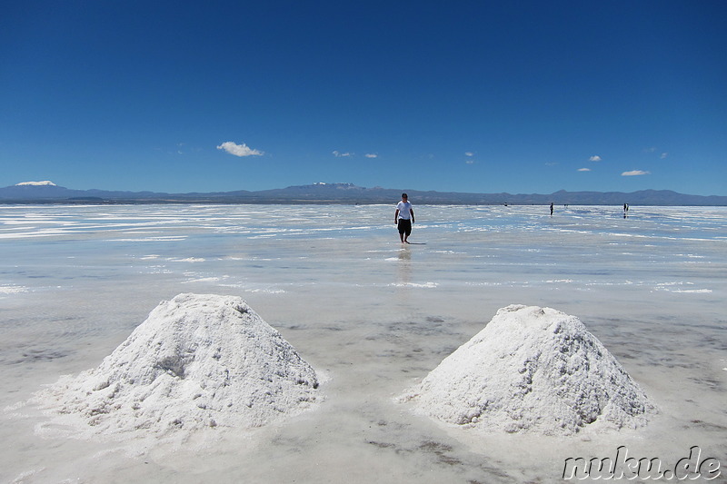 Salzabbau in Uyuni, Bolivien