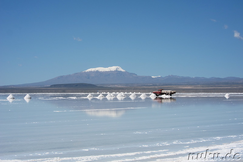 Salzabbau in Uyuni, Bolivien