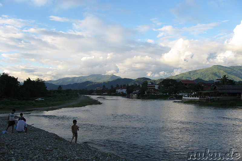 Schöne Landschaft in Vang Vieng, Laos