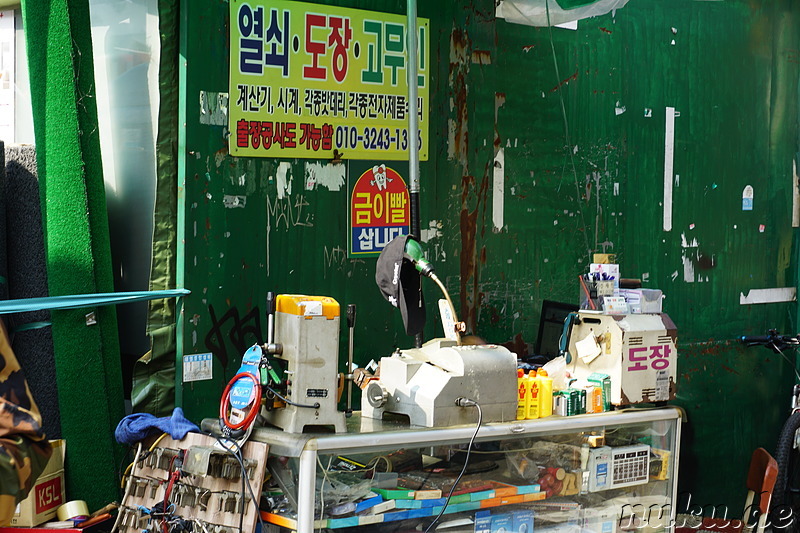 Seitenstraße von der Euljiro (을지로) im Zentrum von Seoul, Korea