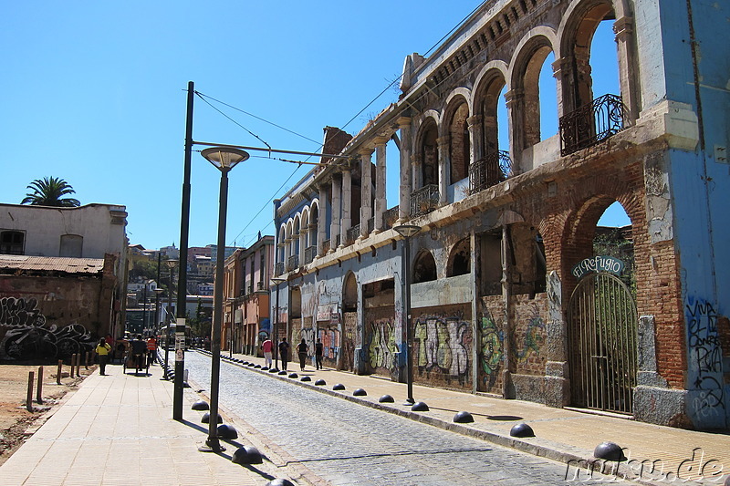 Serrano Street in Valparaiso, Chile