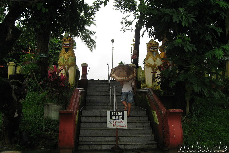 Shin Upagot Shrine in Yangon, Myanmar