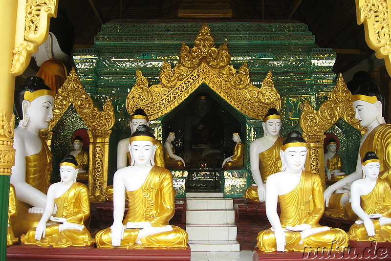 Shwedagon Pagoda - Tempel in Rangoon, Burma