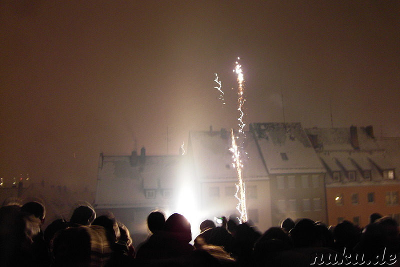 Silvester 2010 in Nürnberg an der Burg