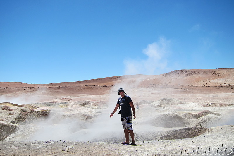 Sol de Manana Geyser Basin in Uyuni, Bolivien