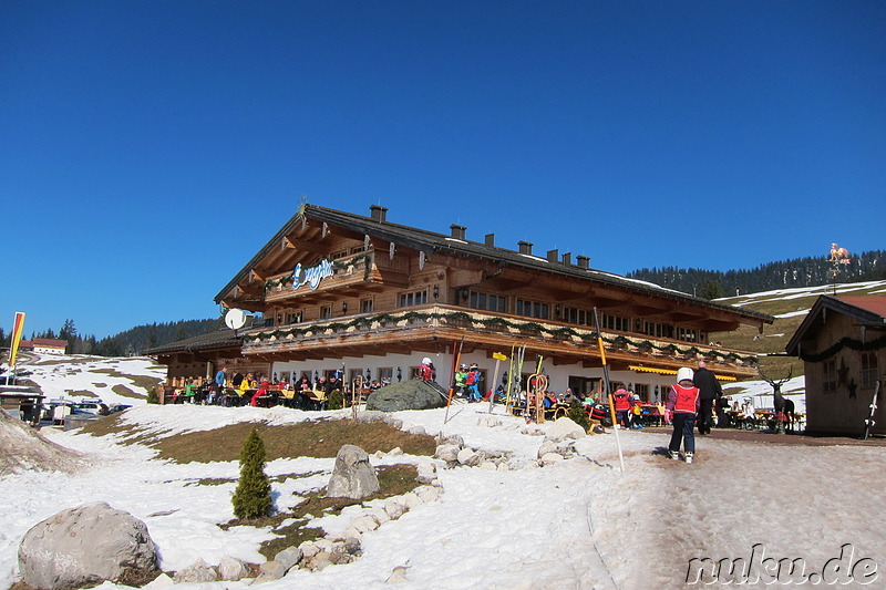 Sonnenalm im Skigebiet Winklmoosalm bei Reit im Winkl, Bayern