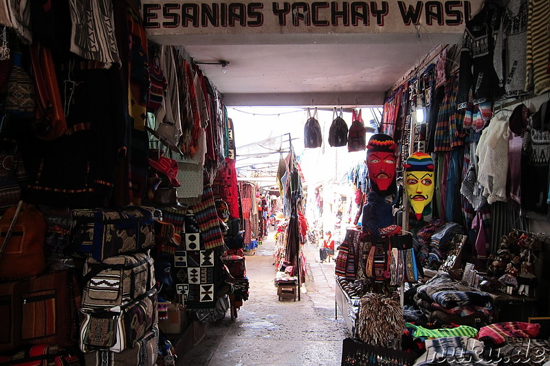 Souvenirshops in Cusco, Peru