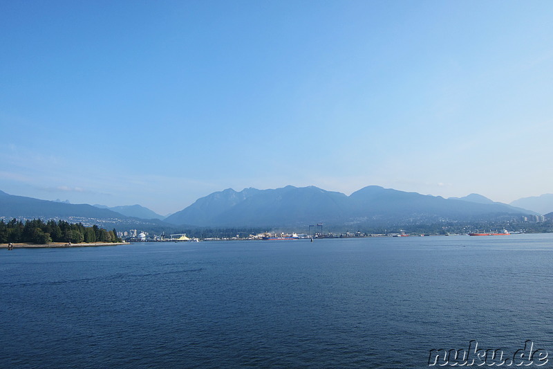 Spaziergang an der Waterfront von Vancouver, Kanada