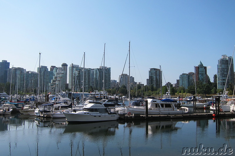 Spaziergang an der Waterfront von Vancouver, Kanada