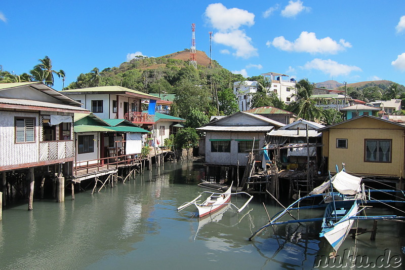 Spaziergang durch die Innenstadt von Coron Town, Busuanga Island, Philippinen