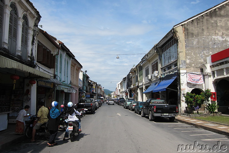 Spaziergang durch Phuket Town, Thailand