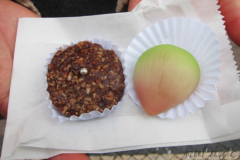 Spezialitäten aus Feigen und Marzipan in Faro, Portugal