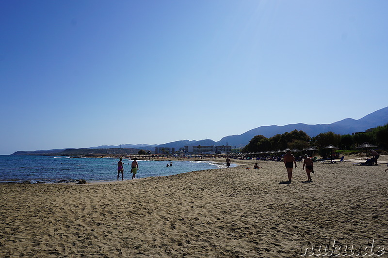 Strand am Silver Sun in Malia auf Kreta, Griechenland