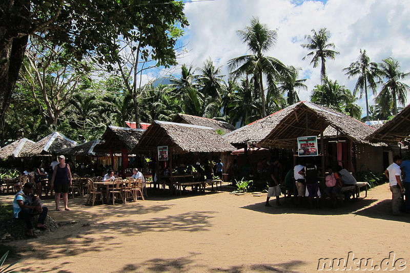 Strandrestaurant in Sabang auf Palawan, Philippinen