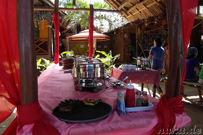 Strandrestaurant in Sabang auf Palawan, Philippinen