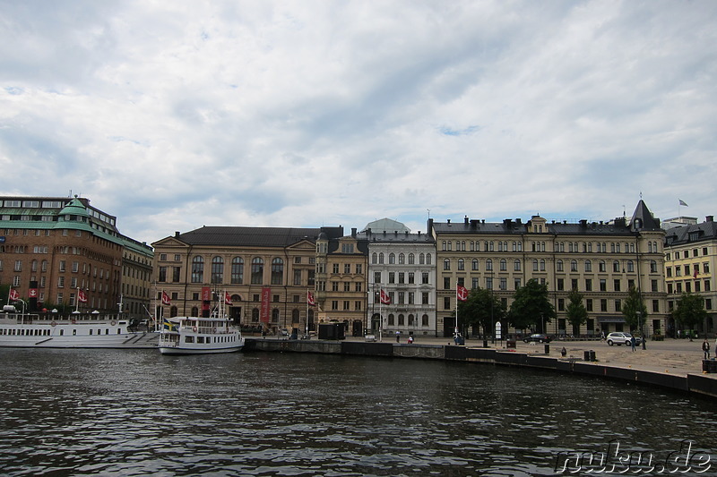 Strandvaegen - Am Bootsanleger in Stockholm, Schweden