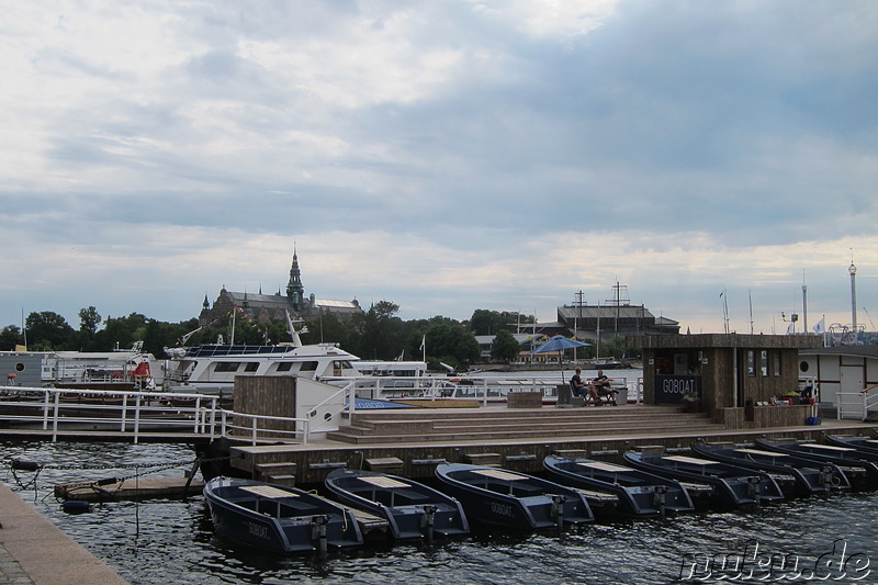 Strandvaegen - Am Bootsanleger in Stockholm, Schweden