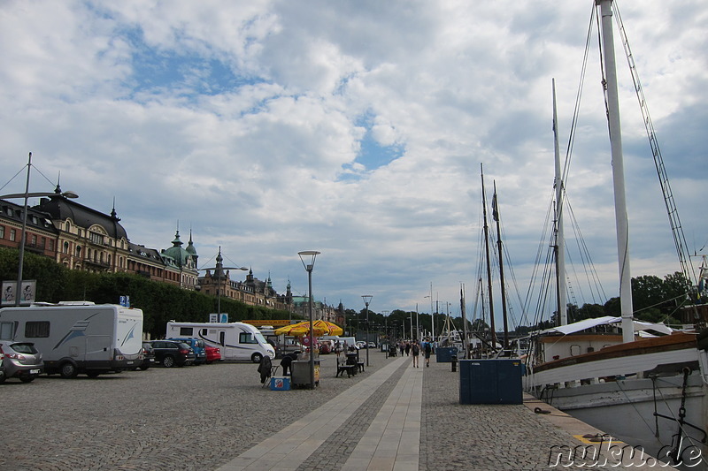 Strandvaegen - Am Bootsanleger in Stockholm, Schweden