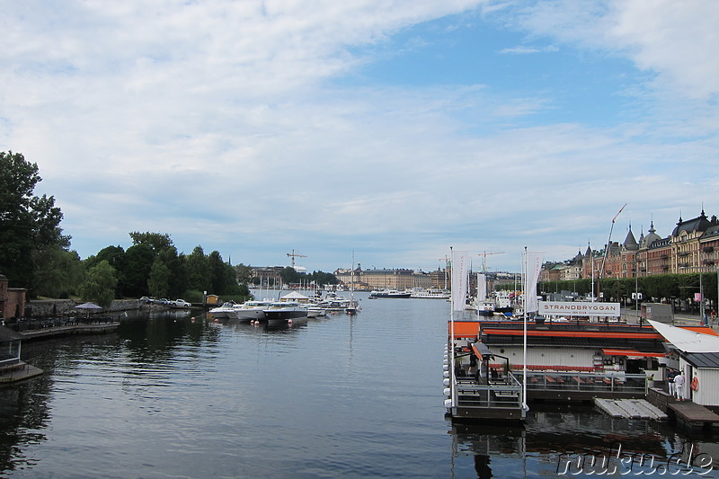 Strandvaegen - Am Bootsanleger in Stockholm, Schweden