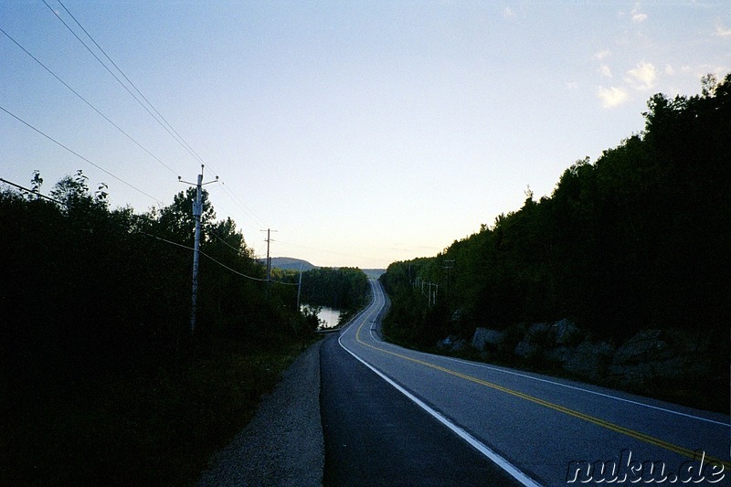 Straße in Quebec, Kanada