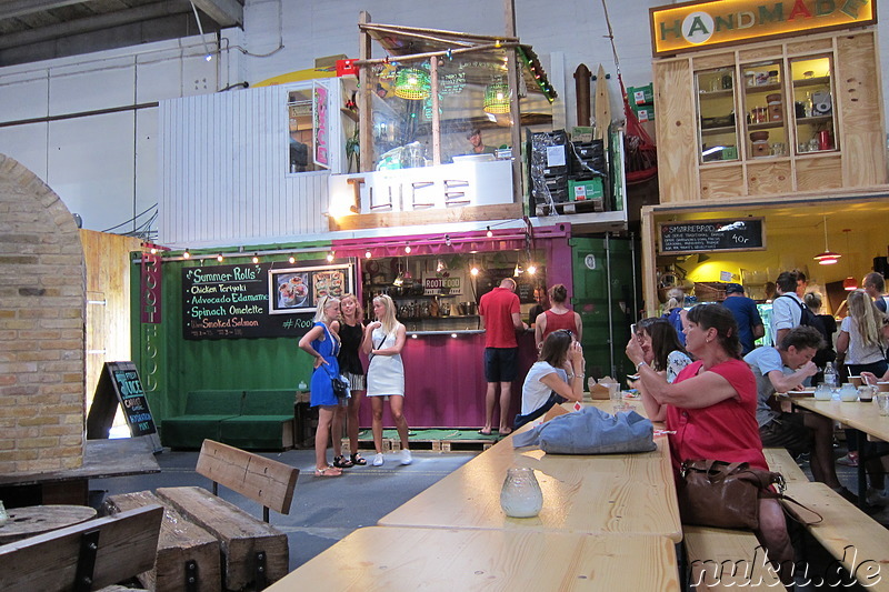 Streetfood auf Paper Island in Kopenhagen, Dänemark