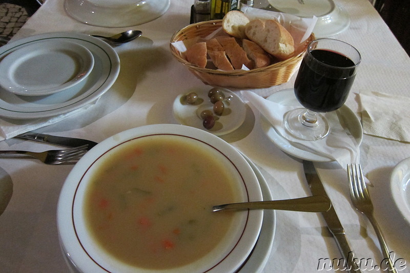 Suppe im Restaurant Casa de Pasto o Ze in Lagos, Portugal