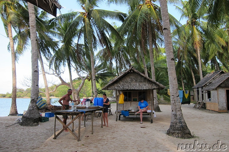 Tao Philippines Strandcamp - Unterkunft am dritten Tag