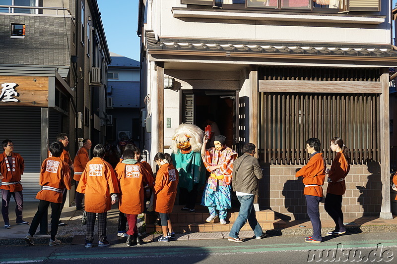 Tempelfest zu Neujahr in Kawagoe, Japan