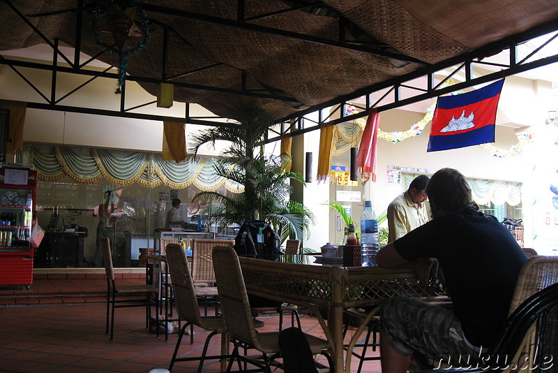 Terasse, King Angkor Hostel,  Siem Reap, Kambodscha