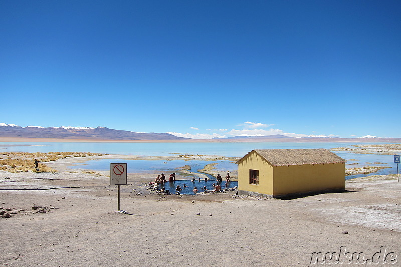 Termas de Polques am Salar de Chalviri, Uyuni, Bolivien