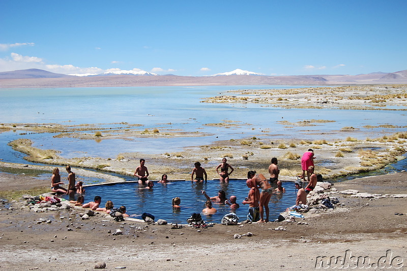 Termas de Polques am Salar de Chalviri, Uyuni, Bolivien