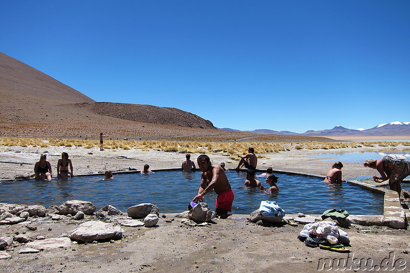 Termas de Polques am Salar de Chalviri, Uyuni, Bolivien