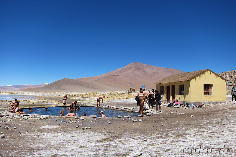 Termas de Polques am Salar de Chalviri, Uyuni, Bolivien