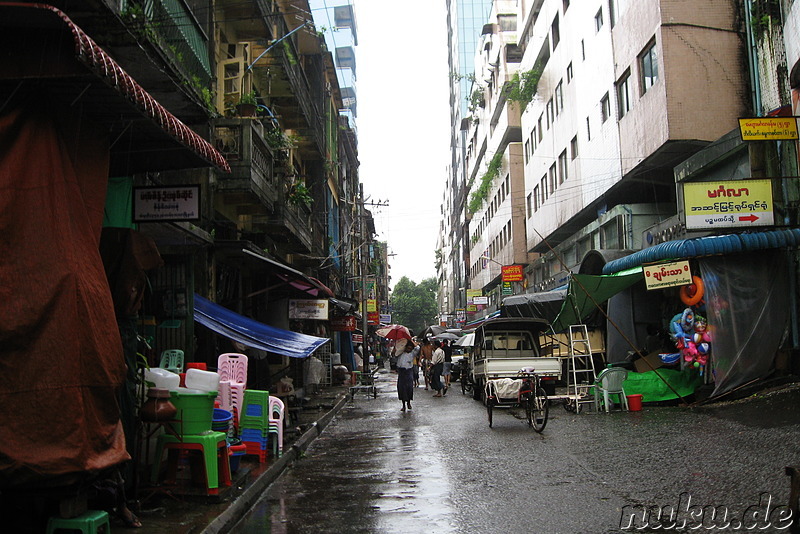 Theingyi Zei Market in Yangon, Myanmar