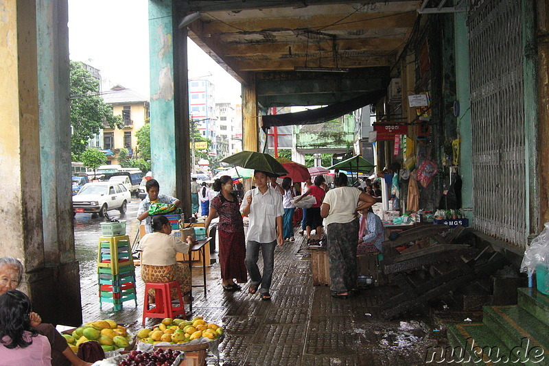 Theingyi Zei Market in Yangon, Myanmar