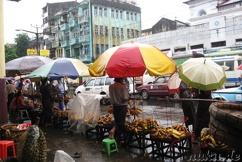 Theingyi Zei Market in Yangon, Myanmar