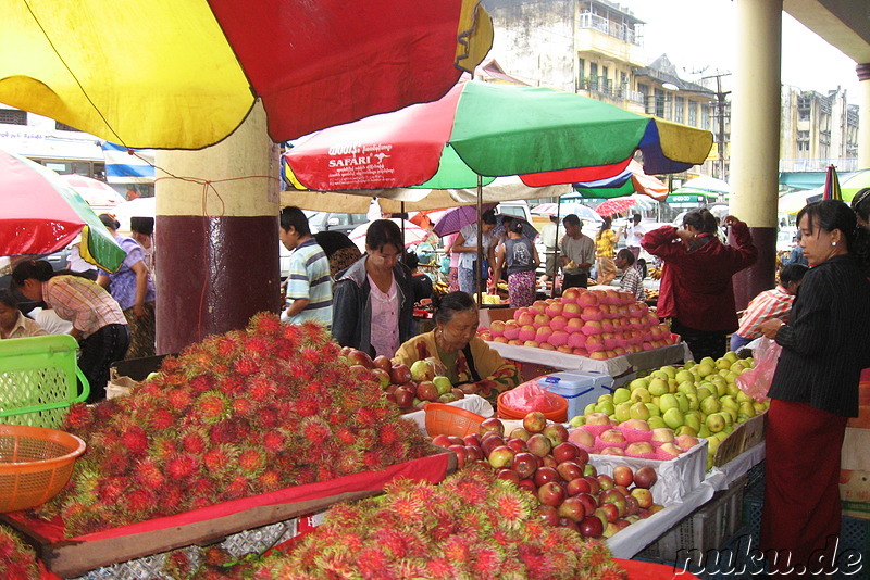 Theingyi Zei Market in Yangon, Myanmar