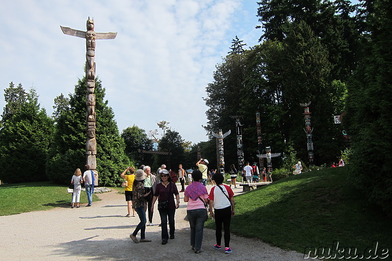 Totempfähle in Stanley Park in Vancouver, Kanada