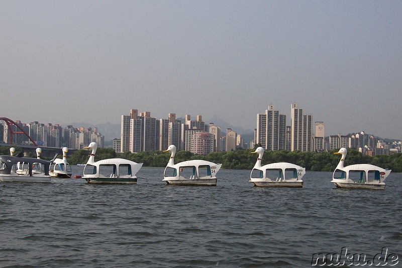 Tretboote auf dem Hangang