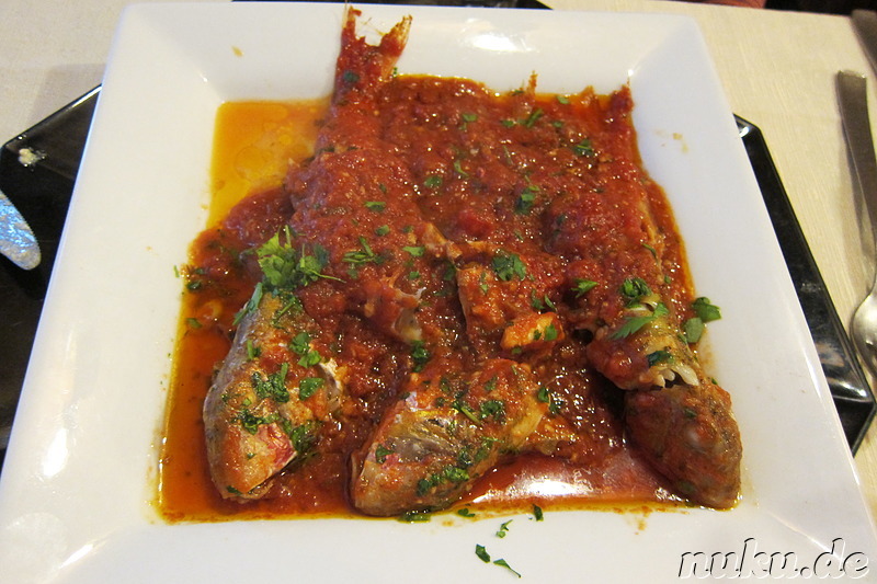 Triglie - Fischspezialität im Ristorante L'Ancora in Livorno, Italien