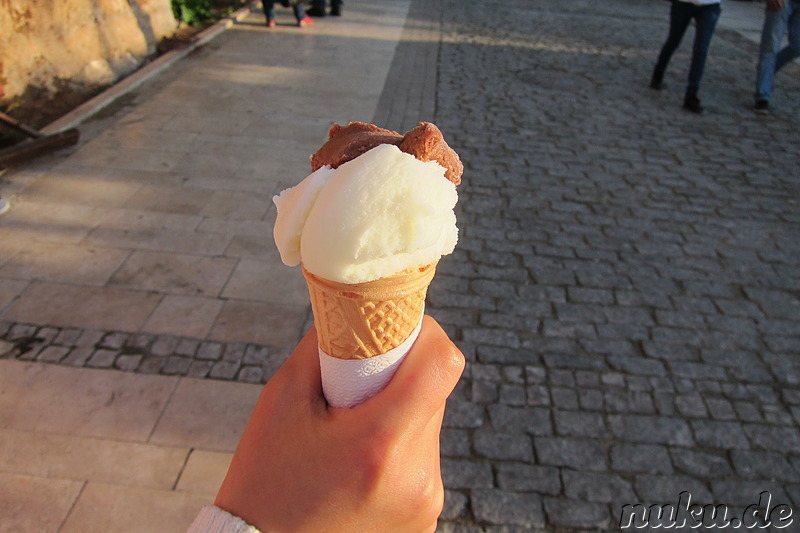 Türkische Eiskrem Dondurma in Antalya, Türkei