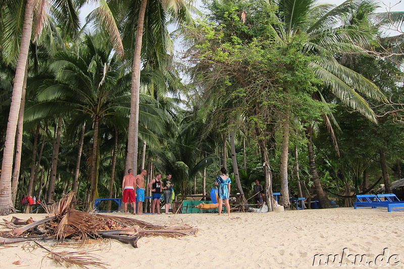 Überraschung bei der Ankunft am Strand