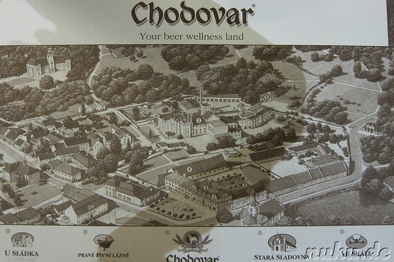 Übersichtskarte Bier-Wellness-Land Chodovar in Chodova Plana, Tschechien