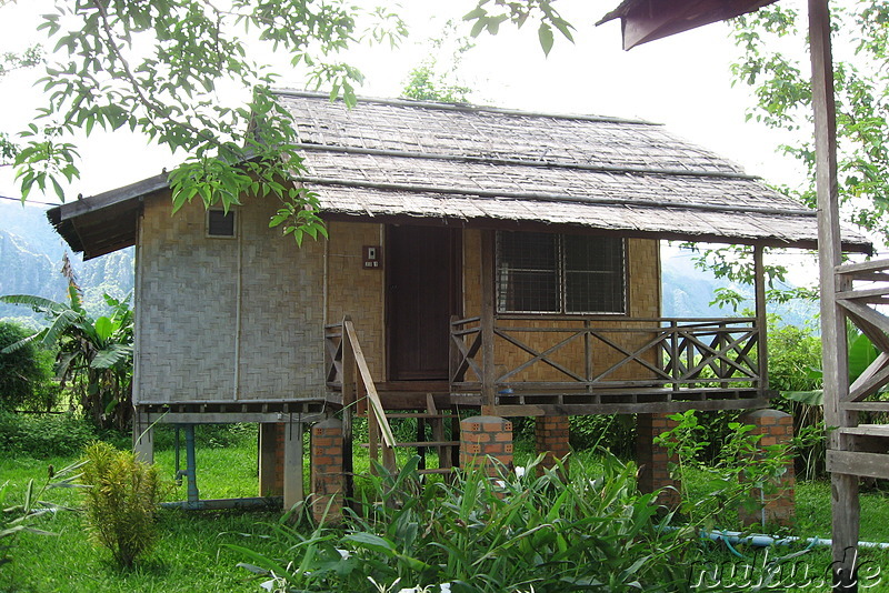 Unser Bungalow in Vang Vieng