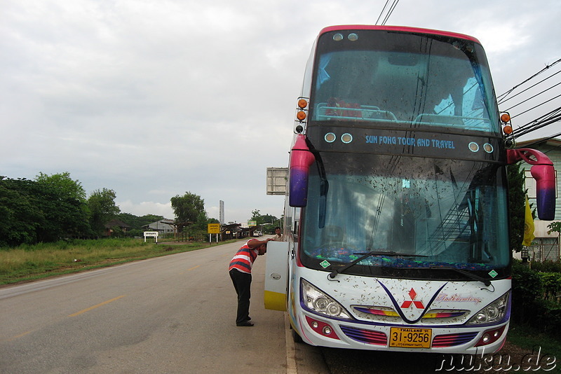 Unser Bus nach der Ankunft in Nong Khai